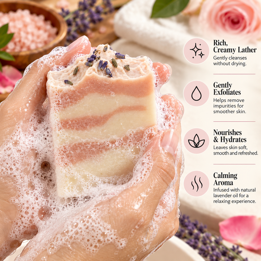 Sea Salt & Rose Clay Natural Soap