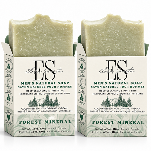Elora Scenta Forest Mineral Natural Soap made with green clay, sea salt and orange peel essential oil