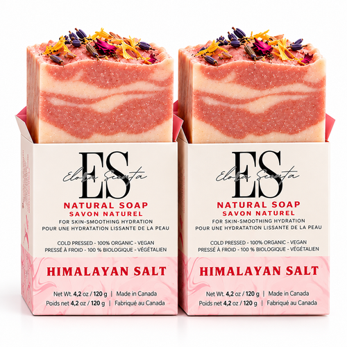 Elora Scenta Himalayan Salt Natural Soap with pink clay and lavender essential oil