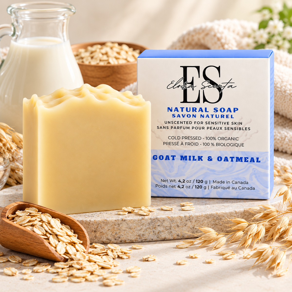 Unscented Goat Milk & Oatmeal Soap