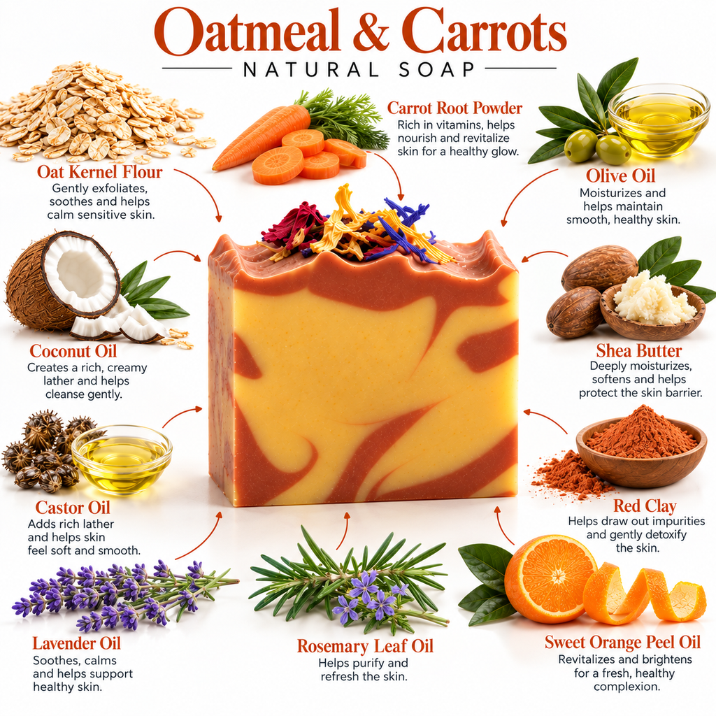 Oatmeal & Carrots Natural Soap