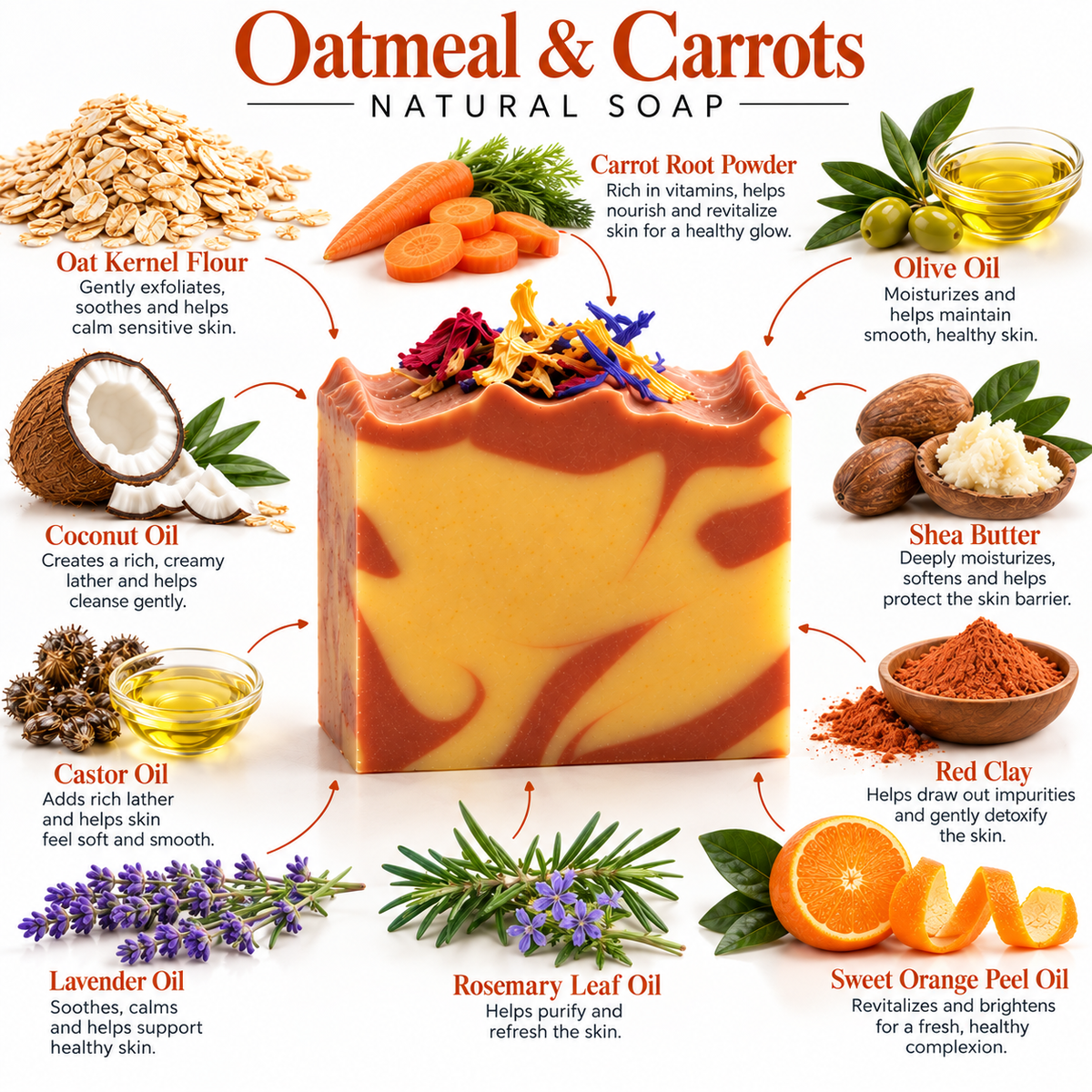 Oatmeal & Carrots Natural Soap