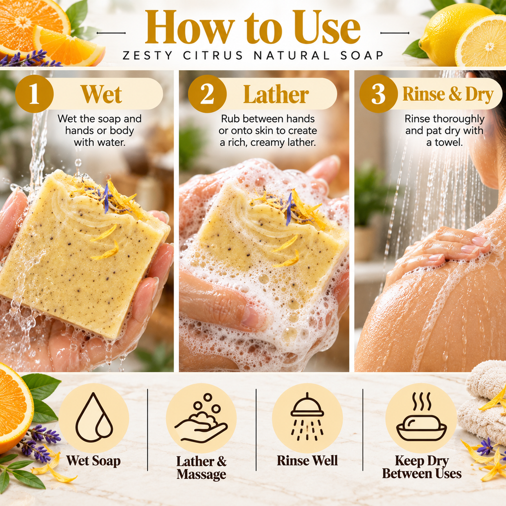 Zesty Citrus Natural Soap