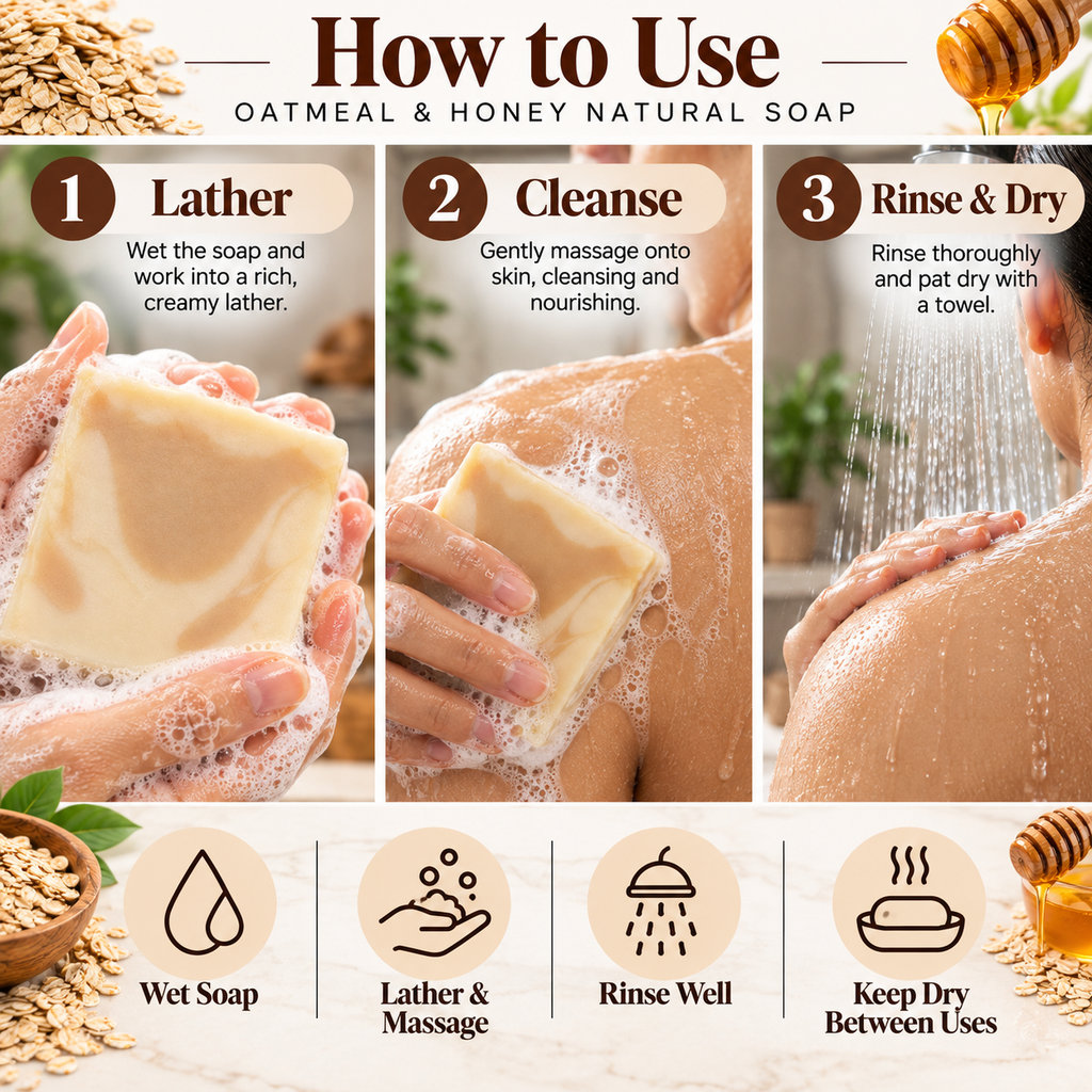 Unscented Oatmeal & Honey Natural Soap