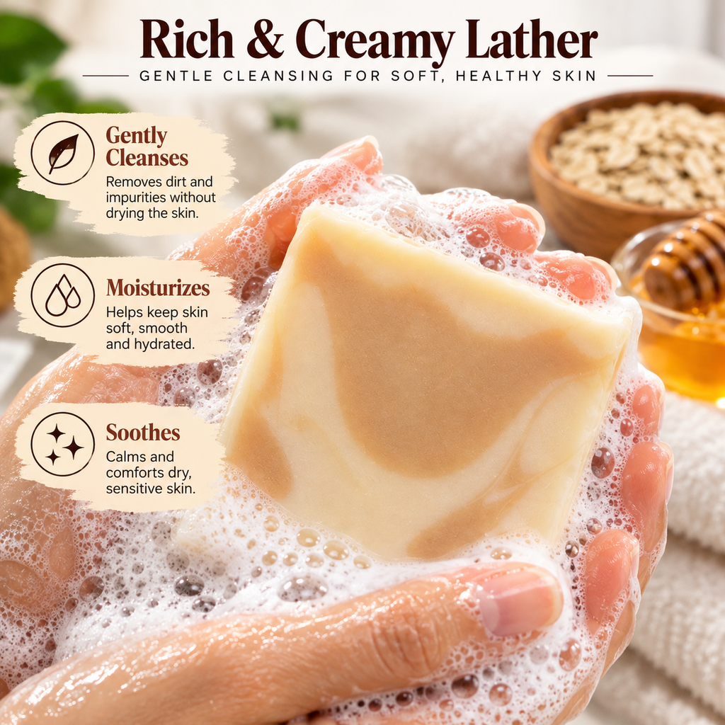 Unscented Oatmeal & Honey Natural Soap