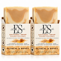 Elora Scenta Unscented Oatmeal and Honey Natural Soap two-bar pack
